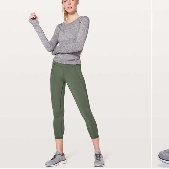 Lululemon Time To Sweat Crop 23” - Picture 1 of 6